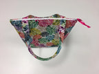 Medium Tote Bag with Zip - Multi-Coloured Leaves