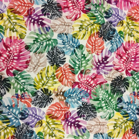 Medium Tote Bag with Zip - Multi-Coloured Leaves