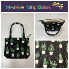 Medium Tote Bag with Zip - Cactus