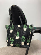 Medium Tote Bag with Zip - Cactus