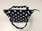 Medium Tote Bag with Zip - Black Spot