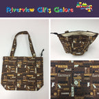 Medium Tote Bag with Zip - Farmers Fighting Spirit - Words
