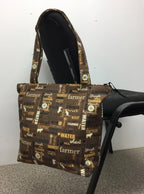 Medium Tote Bag with Zip - Farmers Fighting Spirit - Words