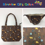 Medium Tote Bag with Zip - Farmers Fighting Spirit - Animals