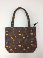 Medium Tote Bag with Zip - Farmers Fighting Spirit - Animals