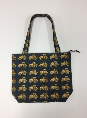 Medium Tote Bag with Zip - Farmers Fighting Spirit - Tractors
