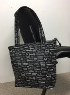 Medium Tote Bag with Zip - Farm Sweet Farm - Charcoal
