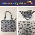 Medium Tote Bag with Zip - Farm Sweet Farm - Animals