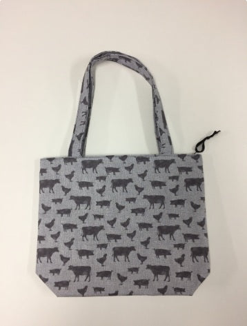 Medium Tote Bag with Zip - Farm Sweet Farm - Animals