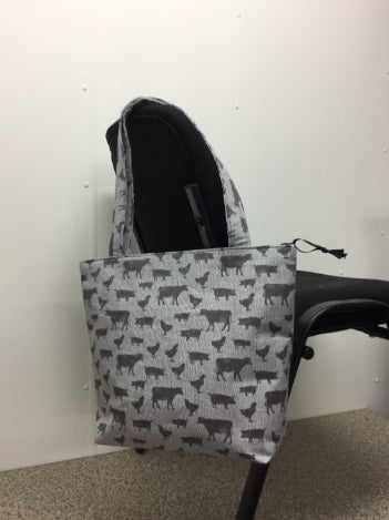Medium Tote Bag with Zip - Farm Sweet Farm - Animals