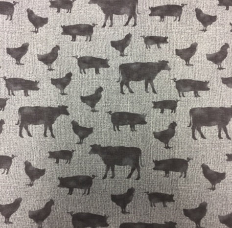 Medium Tote Bag with Zip - Farm Sweet Farm - Animals
