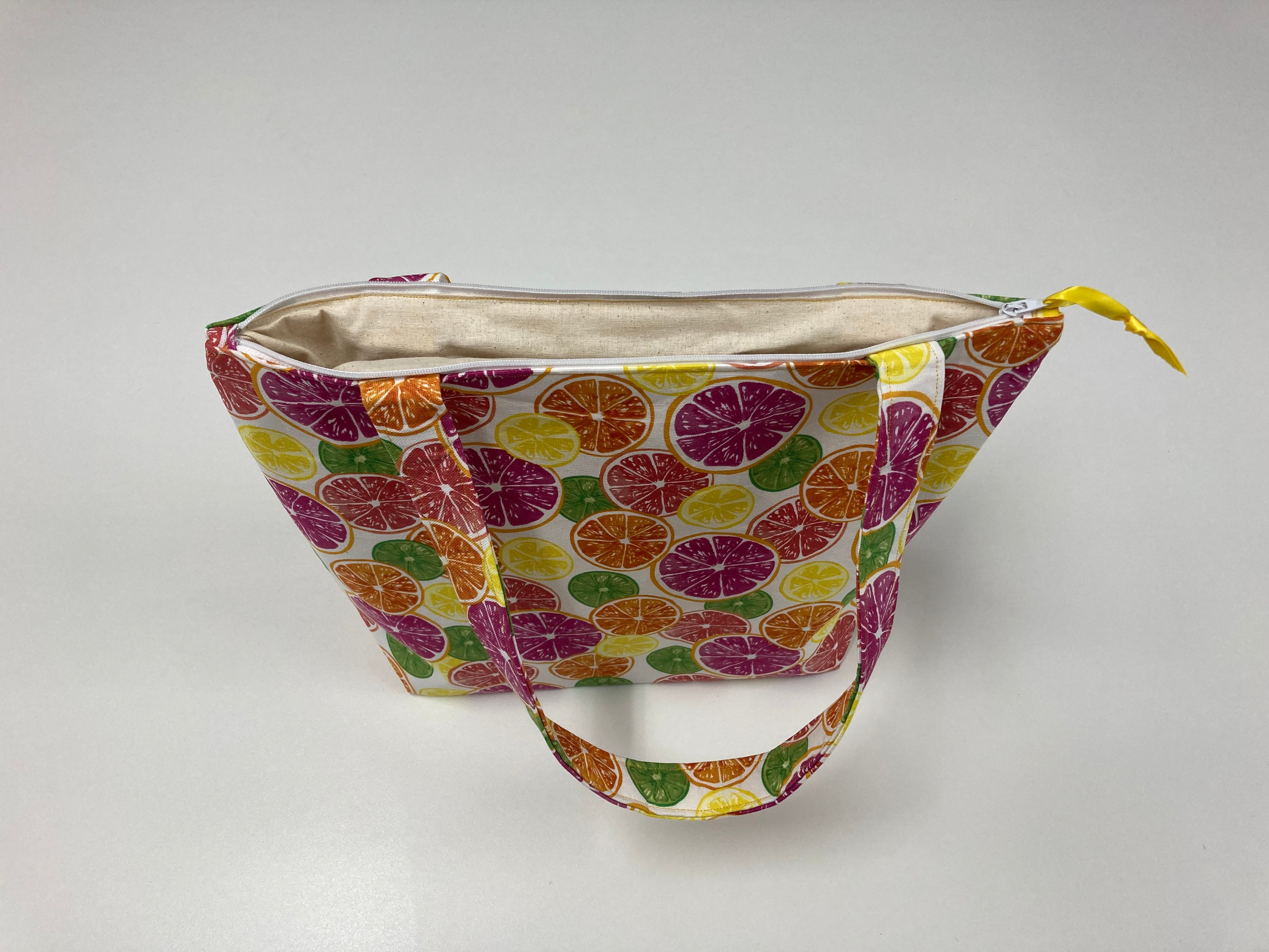 Medium Tote Bag with Zip - Citrus