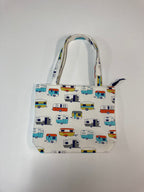 Medium Tote Bag with Zip - Caravans