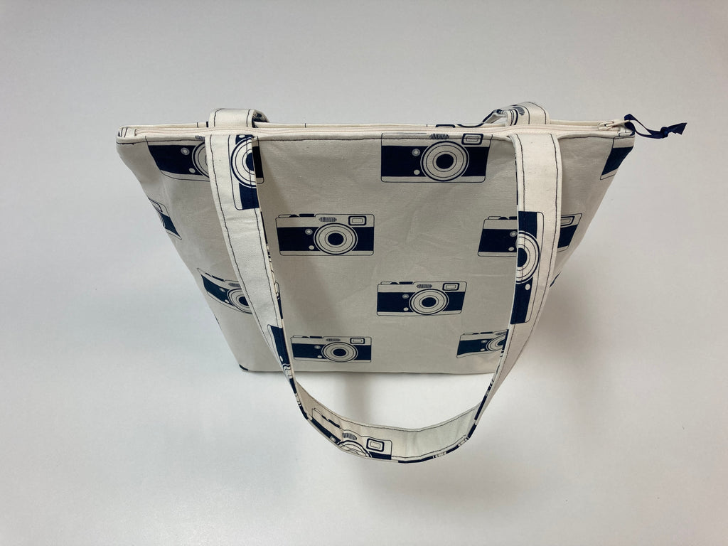 Medium Tote Bag with Zip - Cameras