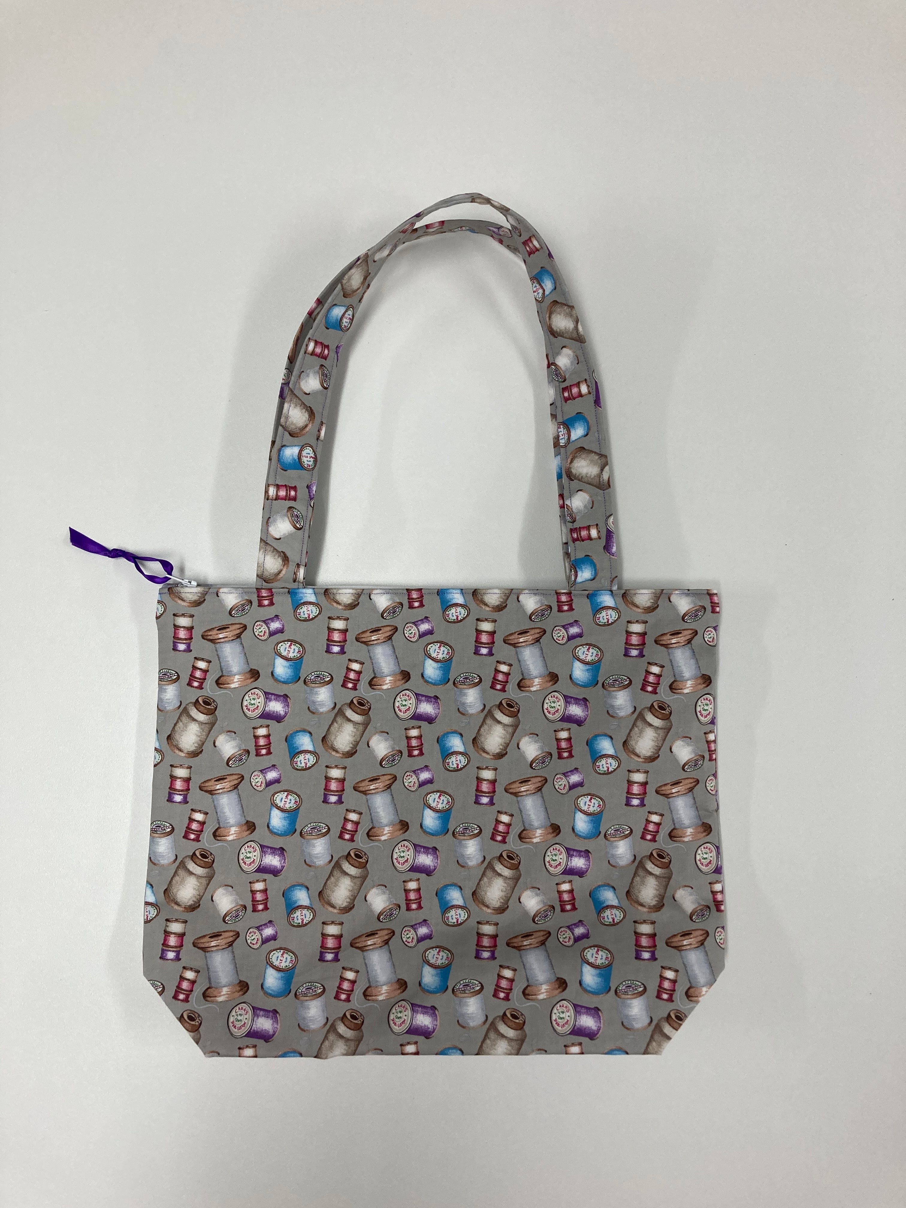 Medium Tote Bag with Zip - Sew Vintage