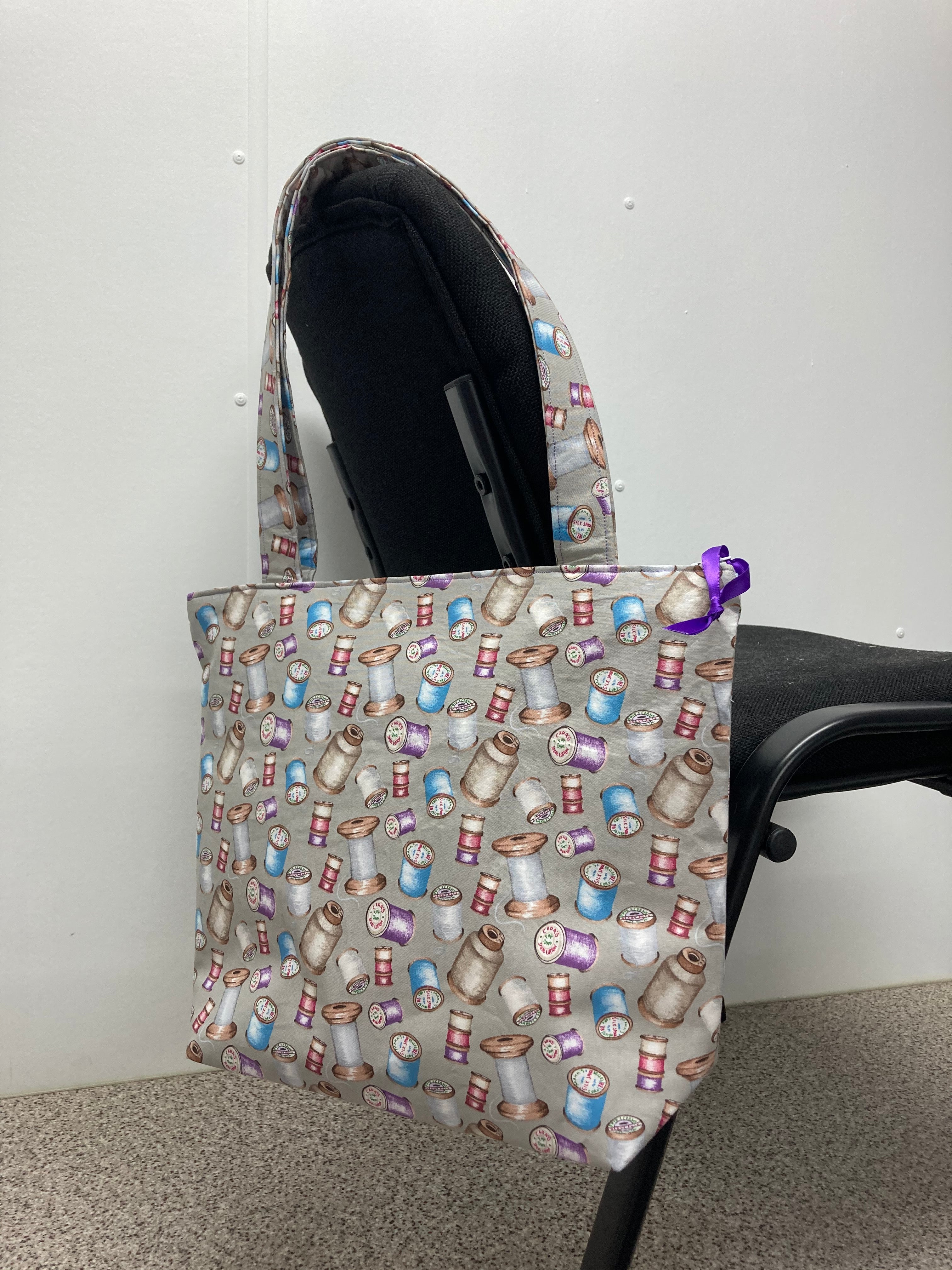 Medium Tote Bag with Zip - Sew Vintage