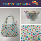 Medium Tote Bag with Zip - Thimbles
