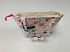 Medium Tote Bag with Zip - Words to Knit By