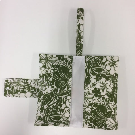 Nappy Wallet – Green Hibiscus