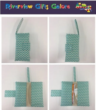 Nappy Wallet – Aqua Chevron