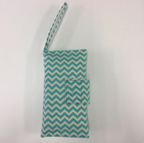 Nappy Wallet – Aqua Chevron