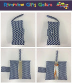 Nappy Wallet – Blue Chevron