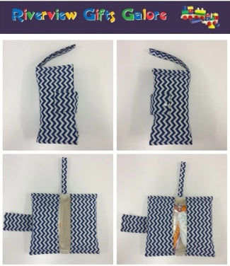 Nappy Wallet – Blue Chevron