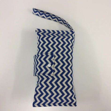 Nappy Wallet – Blue Chevron