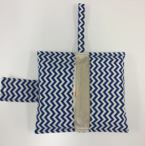 Nappy Wallet – Blue Chevron
