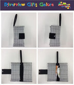 Nappy Wallet – Black Check Pattern