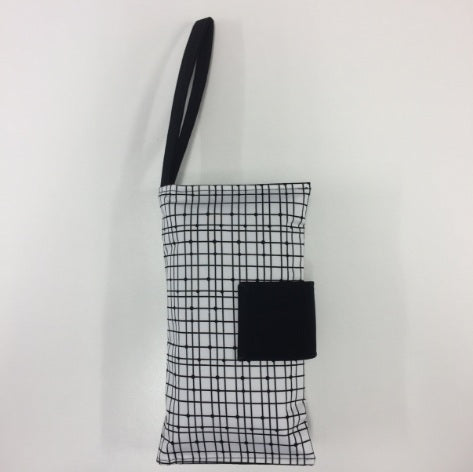 Nappy Wallet – Black Check Pattern