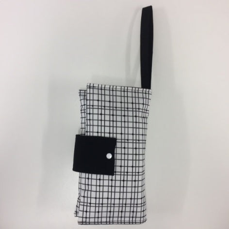 Nappy Wallet – Black Check Pattern