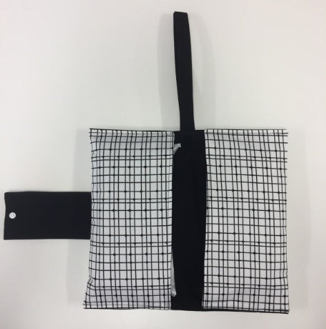 Nappy Wallet – Black Check Pattern
