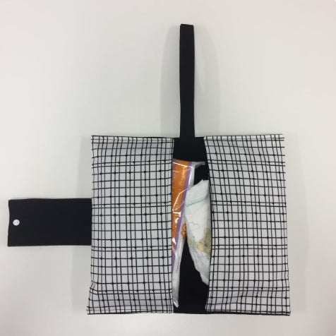Nappy Wallet – Black Check Pattern