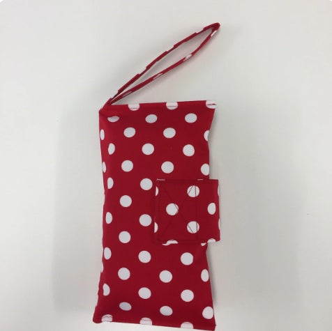 Nappy Wallet – Red with White Spots