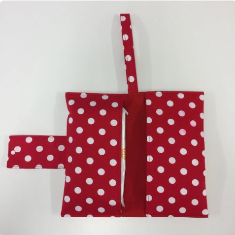 Nappy Wallet – Red with White Spots