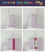 Nappy Wallet – White with Pink Spots