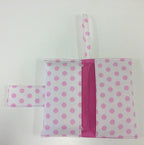 Nappy Wallet – White with Pink Spots