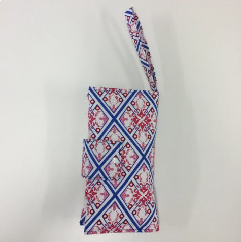 Nappy Wallet – Blue Pink Pattern