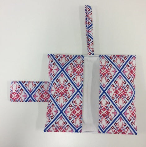 Nappy Wallet – Blue Pink Pattern