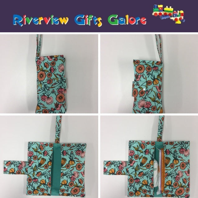 Nappy Wallet – Birds on Aqua
