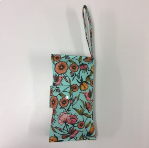 Nappy Wallet – Birds on Aqua