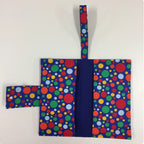 Nappy Wallet – Blue with Colourful Dots