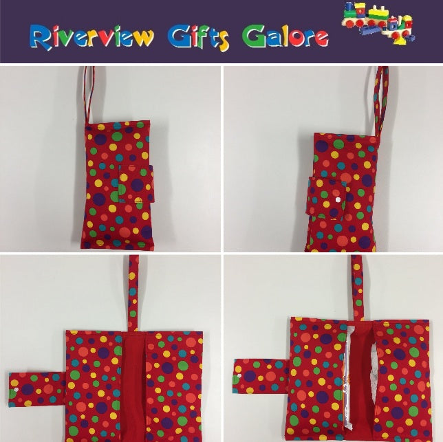 Nappy Wallet – Red with Colourful Dots
