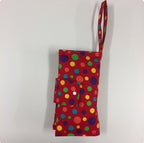 Nappy Wallet – Red with Colourful Dots