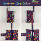 Nappy Wallet – Purple with Colourful Dots