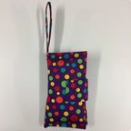 Nappy Wallet – Purple with Colourful Dots
