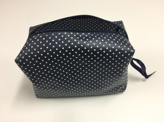 Wash Bag - Boxed - Navy Spot
