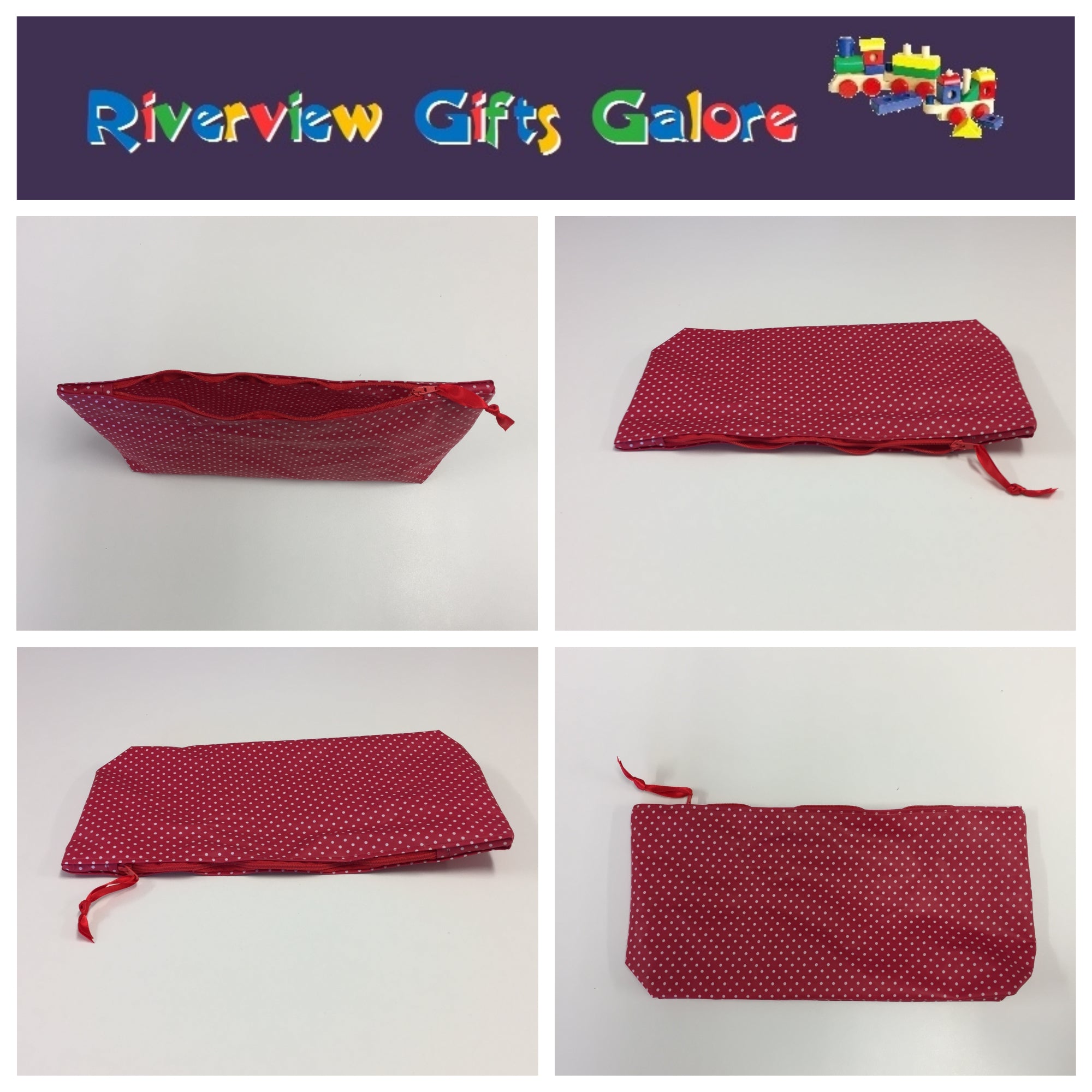 Wash Bag - Large - Red Spot
