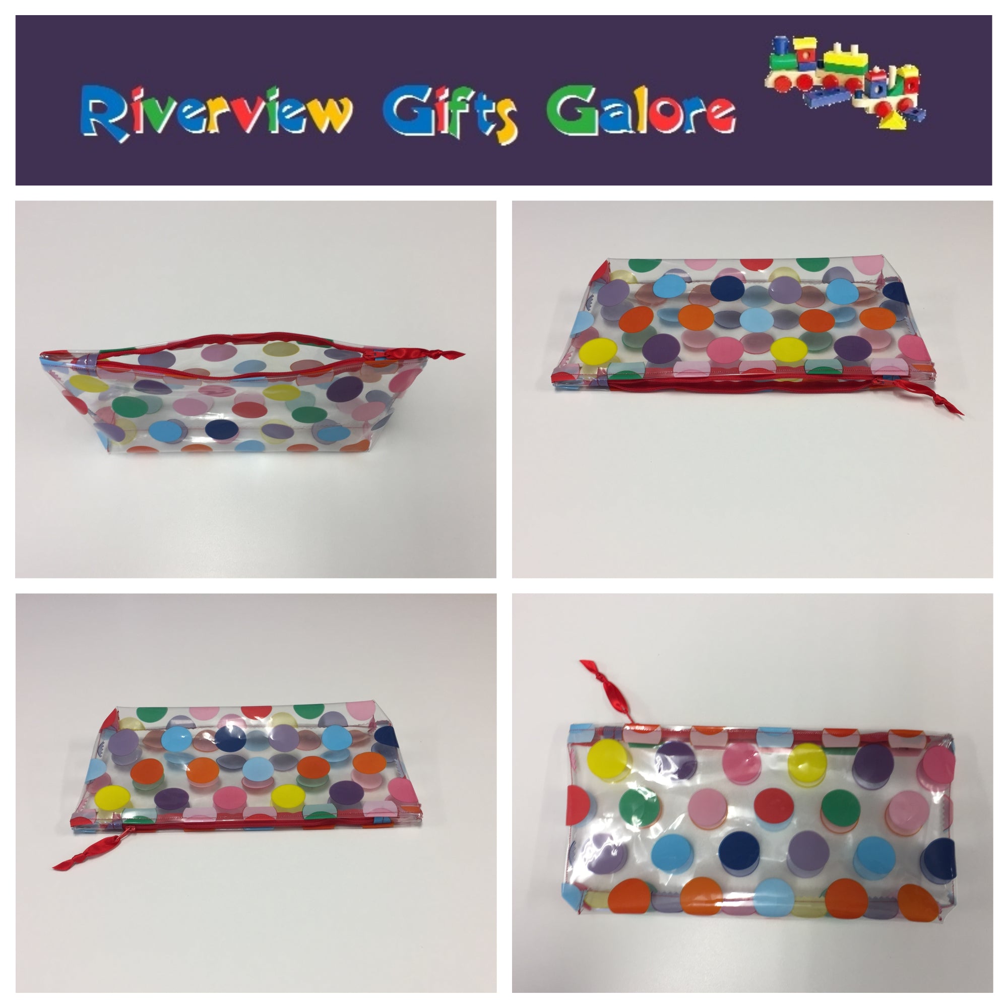 Wash Bag - Large - Colourful Spots